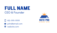 Blue Roof Sunset Business Card Design