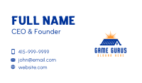 Blue Roof Sunset Business Card Image Preview