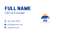 Blue Roof Sunset Business Card Design