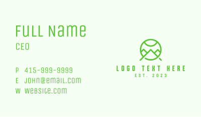 Green Mountain Letter A Business Card Image Preview