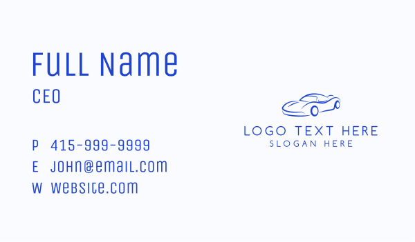 Sports Car Rental Business Card Design Image Preview