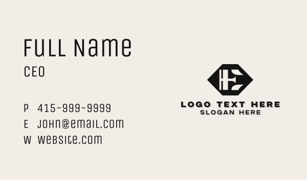 Hexagon Business Letter E Business Card Design Image Preview