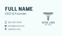 Medical Caduceus Wing Staff Business Card Image Preview