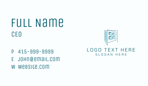 Shiny Glass Window  Business Card Design Image Preview