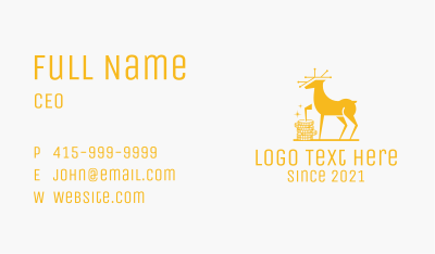 Golden Deer Coin  Business Card Image Preview