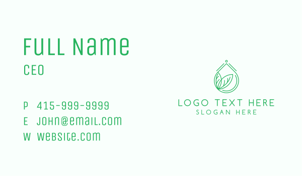 Herbal Wellness Essential Oil Business Card Design Image Preview