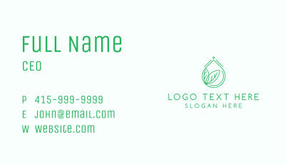 Herbal Wellness Essential Oil Business Card Image Preview