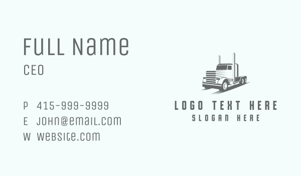 Freight Truck Logistics Business Card Design Image Preview