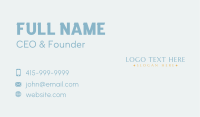 Luxury Pastel Wordmark Business Card Design