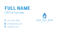 Water Droplet Letter A Business Card Design