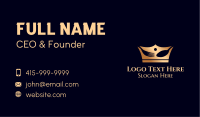 Gold Cutlery Crown  Business Card Image Preview