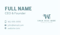Organic Fashion Letter W Business Card Image Preview