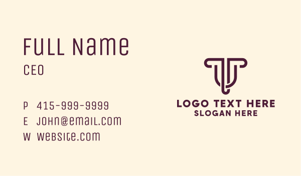Letter T & U Realty Monogram Business Card Design Image Preview