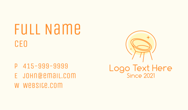 Modern Chair Furniture Business Card Design Image Preview