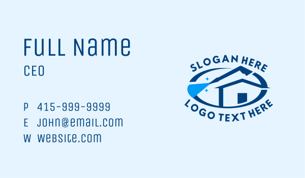 House Clean Pressure Washer Business Card Design Image Preview