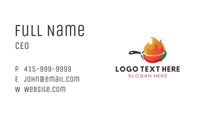 Flaming Spicy Dining Business Card Image Preview