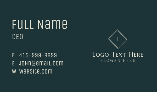 Luxury Beauty Letter  Business Card Design Image Preview
