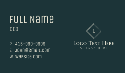Luxury Beauty Letter  Business Card Image Preview