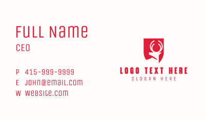 Deer Corporate Shield Business Card Image Preview