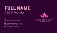 Woman Lotus Yoga Business Card Image Preview