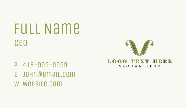 Vintage Boutique Brand Business Card Design Image Preview