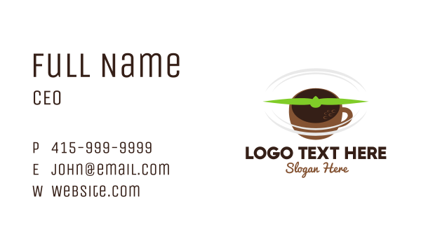 Flying Airport Coffee Cafe Business Card Design Image Preview