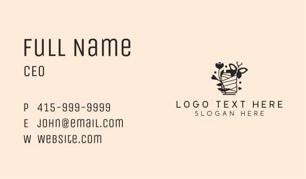 Handmade Butterfly Spool Business Card Design Image Preview
