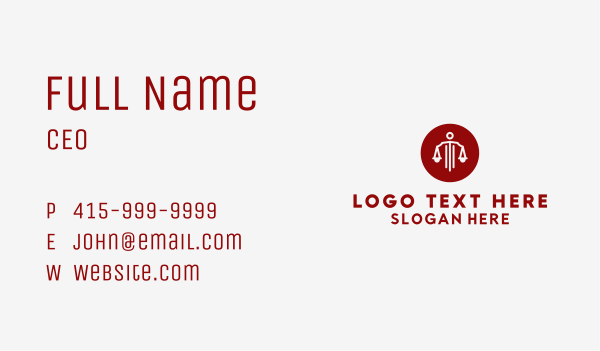 Red Circle Law Firm  Business Card Design Image Preview