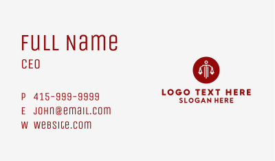 Red Circle Law Firm  Business Card Image Preview