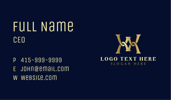 Luxury Startup Boutique Letter WM Business Card Design Image Preview