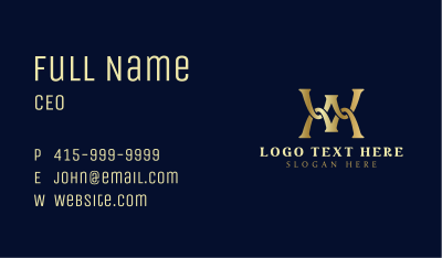 Luxury Startup Boutique Letter WM Business Card Image Preview