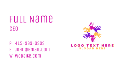 Toddler Hand Paint Business Card Image Preview