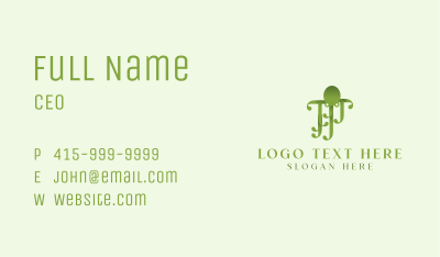 Green Octopus Business Card Image Preview