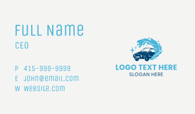 Car Water Splash Business Card Image Preview