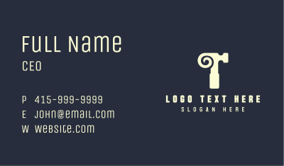Horn Hammer Letter T Business Card Image Preview