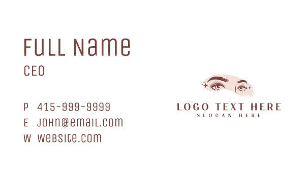 Elegant Cosmetic Eyelash Business Card Design Image Preview