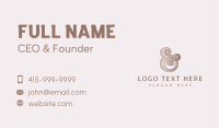 Vintage Brown Ampersand Business Card Image Preview