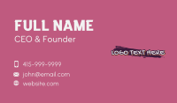 Urban Mural Wordmark Business Card Design