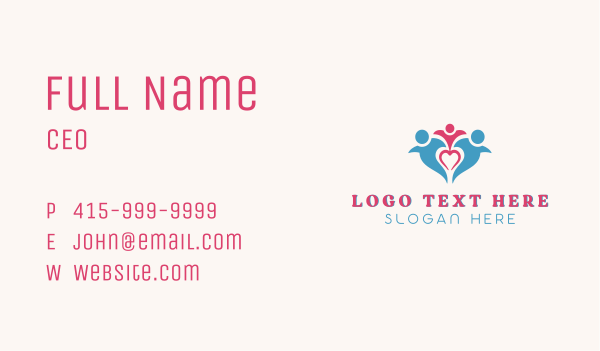 Heart Foundation Family Business Card Design Image Preview