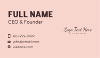Luxury Feminine Wordmark Business Card Design