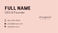 Luxury Feminine Wordmark Business Card Design