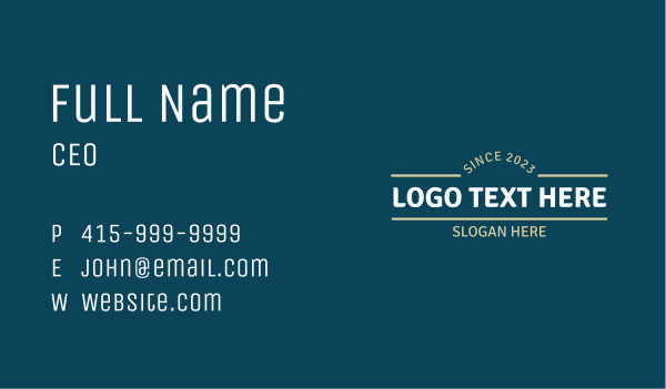Retro Clothing Wordmark Business Card Design Image Preview