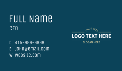 Retro Clothing Wordmark Business Card Image Preview