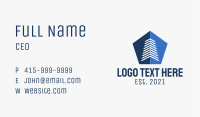 Minimalist Pentagon Building  Business Card Image Preview