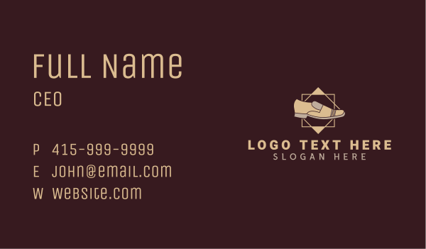 Vintage Shoe Boutique Business Card Design Image Preview