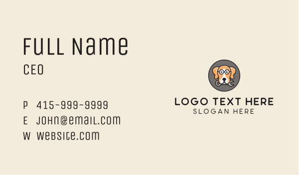 Dog Mechanic Mascot  Business Card Design Image Preview