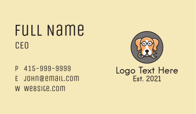 Dog Mechanic Mascot  Business Card