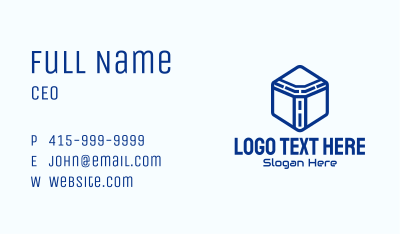Hexagon Digital Letter T Business Card