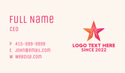 Star New Year Fireworks  Business Card