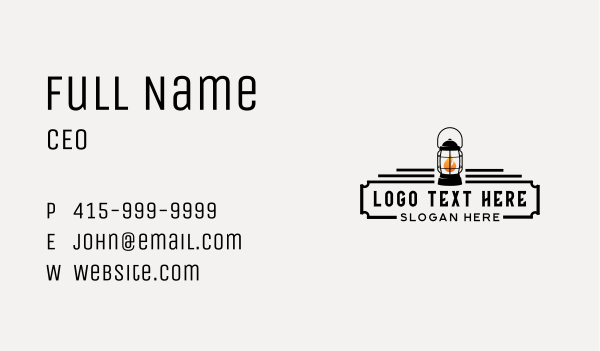 Fire Lantern Equipment Business Card Design Image Preview
